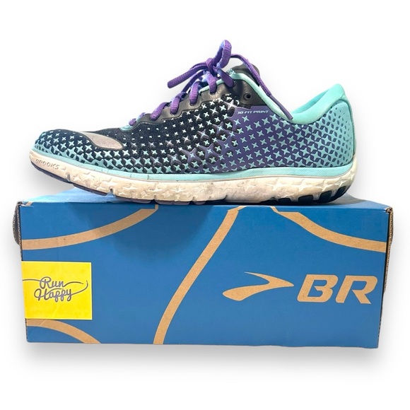 BROOKS | Women’s PureFlow 5 Running Shoes Size 9.5 Purple Turquoise EUC - Picture 3 of 10
